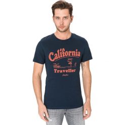 Jack & Jones Dover Koszulka Niebieski. Niebieskie podkoszulki męskie xl, z nadrukiem, z bawełny. Za 44,95 zł.