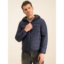 Kurtka puchowa Emporio Armani 8N1B51 1NJMZ 0930. Niebieskie kurtki męskie Emporio Armani, m, bez wzorów, z puchu, bez kaptura. W wyprzedaży za 629,00 zł.