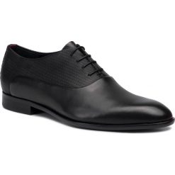 Półbuty HUGO - Appeal 50414592 10220010 01 Black 001. Czarne buty wizytowe męskie HUGO, bez wzorów, ze skóry, eleganckie, bez zapięcia. Za 999,00 zł.