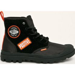 Palladium - Trampki. Czarne trampki męskie Palladium, bez wzorów, z materiału, na sznurówki. Za 449,90 zł.