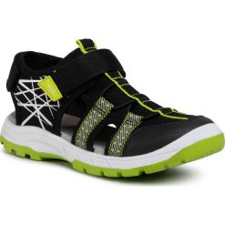 Sandały SUPERFIT - 6-09025-00 S Schwarz/Grün. Czarne sandały chłopięce Superfit, ze skóry ekologicznej, bez zapięcia. Za 269,00 zł.
