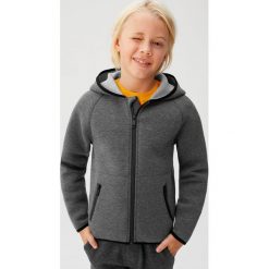 Mango Kids - Bluza dziecięca Pablo 110-164 cm. Szare bluzy chłopięce Mango Kids, bez wzorów, z elastanu, bez rękawów, z kapturem. W wyprzedaży za 99,90 zł.