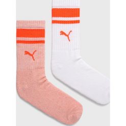 Puma - Skarpetki (2-pack). Pomarańczowe skarpetki damskie Puma, bez wzorów. W wyprzedaży za 27,90 zł.