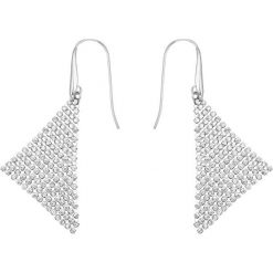 Swarovski - Kolczyki Fit. Szare kolczyki damskie Swarovski, z kryształem, metalowe. Za 349,90 zł.