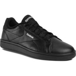Buty Reebok - Complete Clean EG9448 Black. Czarne półbuty damskie Reebok, na co dzień, bez wzorów, ze skóry ekologicznej, bez obcasa, na płaskiej podeszwie, bez zapięcia. Za 199,99 zł.