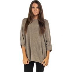 Swetry damskie: Sweter w kolorze szarobrązowym
