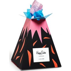 Happy Socks - Skarpetki Volcano Gift Box (4 pack). Czarne skarpetki damskie Happy Socks, bez wzorów. W wyprzedaży za 129,90 zł.