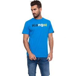 T-shirt w kolorze niebieskim. Niebieskie t-shirty męskie Lonsdale, Kangol, s, z nadrukiem, z bawełny, z okrągłym kołnierzem. W wyprzedaży za 39,95 zł.