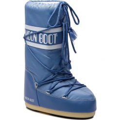 Śniegowce MOON BOOT - Nylon 14004400078 Stone Wash D. Niebieskie kozaki damskie Moon Boot, na zimę, ze skóry ekologicznej, bez obcasa, bez zapięcia. W wyprzedaży za 309,00 zł.