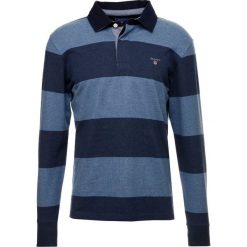GANT THE ORIGINAL BARSTRIPE HEAVY RUGGER Koszulka polo denim blue melange. Niebieskie koszulki męskie GANT, xl, bez wzorów, z bawełny, polo, z długim rękawem, długie. Za 419,00 zł.