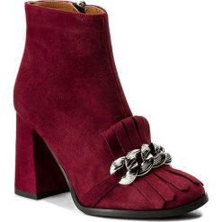 Botki EVA MINGE - Felipina 2N 17SF1372246EF 834. Czerwone botki damskie na obcasie marki Eva Minge, ze skóry. W wyprzedaży za 269,00 zł.