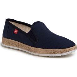 Espadryle BIG STAR - FF276036 Navy. Niebieskie espadryle damskie BIG STAR, bez wzorów, z tworzywa sztucznego, bez obcasa, na płaskiej podeszwie. Za 119,00 zł.