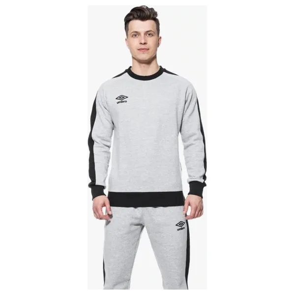 Umbro Bluza Contrast Panel Crew , szary, rozmiar XL. Szare bluzy męskie Umbro, xl, bez wzorów, z bawełny, klasyczne, z klasycznym kołnierzykiem, bez rękawów, bez kaptura. W wyprzedaży za 79,99 zł.