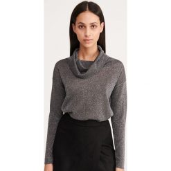 Sweter z błyszczącą nitką - Szary. Szare swetry damskie Reserved, s, bez wzorów, bez rękawów, bez kaptura. Za 69,99 zł.
