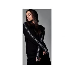 CLIMATE CHANGE HOODIE. Czarne bluzy damskie marki MAJORS, xs, z nadrukiem, z żakardem, bez rękawów, bez kaptura. Za 250,00 zł.
