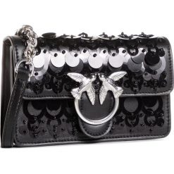 Torebka PINKO - Love Baby Icon Bling Cl. Al 20-21 PLTT 1P21V6 Y6JU Black Z99. Czarne listonoszki damskie Pinko, bez wzorów, ze skóry, eleganckie, bez dodatków. Za 1149,00 zł.
