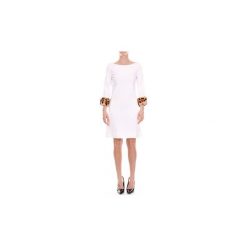 Sukienki krótkie Blumarine 2619. Białe sukienki damskie Blumarine, bez wzorów, bez kołnierzyka, z krótkim rękawem, krótkie, mini. Za 1742,99 zł.