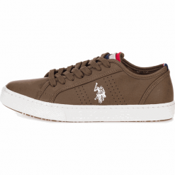 U.S. POLO ASSN. tenisówki męskie JEREMIAH 4152S0/Y1 46 brązowe. Pomarańczowe trampki męskie U.S. Polo Assn., bez wzorów, ze skóry, eleganckie, bez zapięcia. W wyprzedaży za 239,00 zł.