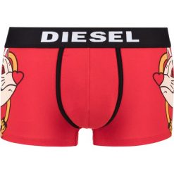Diesel Bokserki Czerwony. Czerwone bokserki męskie Diesel, z nadrukiem, z bawełny. Za 119,95 zł.