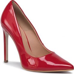 Szpilki GINO ROSSI - DCI567-MIYA Red. Czerwone półbuty damskie Gino Rossi, bez wzorów, ze skóry, eleganckie, bez obcasa, na obcasie, bez zapięcia. Za 329,99 zł.