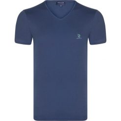 Koszulka w kolorze niebieskim. Niebieskie koszulki męskie Giorgio di Mare, s, z haftami, z bawełny, bez kołnierzyka, bez rękawów. W wyprzedaży za 59,95 zł.