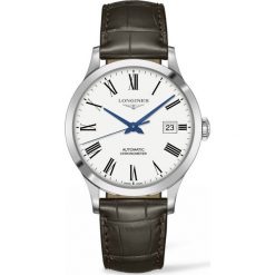 LONGINES Record L2.821.4.11.2. Szare zegarki męskie LONGINES, ze stali. Za 8150,00 zł.