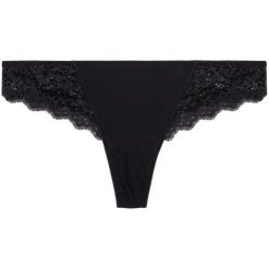 Stringi Simone Pérèle 12A710. Czarne stringi damskie Simone Pérèle, bez wzorów, z elastanu. Za 139,00 zł.