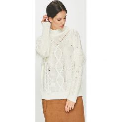 Answear - Sweter. Białe swetry damskie ANSWEAR, s, bez wzorów, z dzianiny, z krótkim rękawem, krótkie, bez kaptura. W wyprzedaży za 69,90 zł.
