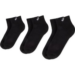 Zestaw 3 par niskich skarpet unisex ASICS - Easy Low 3P 3023A021 Black 001. Czarne skarpetki damskie Asics, bez wzorów, z elastanu. Za 39,00 zł.