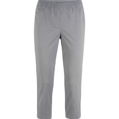 Tregginsy ze stretchem 3/4 bonprix szary. Szare spodnie damskie bonprix, bez wzorów. Za 54,99 zł.