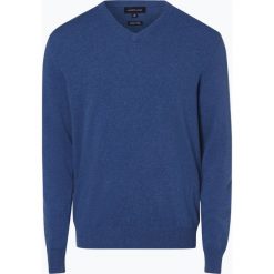 Andrew James - Sweter męski z dodatkiem kaszmiru, niebieski. Niebieskie swetry męskie Andrew James, s, bez wzorów, z wełny, klasyczne, z dekoltem w serek, bez kaptura. Za 229,95 zł.