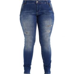 Zizzi SANNA Jeans Skinny Fit blue denim. Niebieskie jeansy damskie relaxed fit marki Zizzi, z bawełny. Za 379,00 zł.