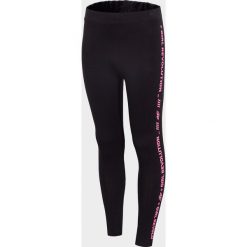 Legginsy dziewczęce (122-164) JLEG207 - głęboka czerń. Legginsy dziewczęce 4F JUNIOR, bez wzorów, z bawełny. Za 39,99 zł.