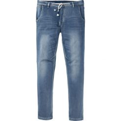 Dżinsy dresowe Regular Fit Tapered bonprix niebieski "stone". Niebieskie jeansy męskie bonprix, m, bez wzorów, z jeansu. Za 129,99 zł.