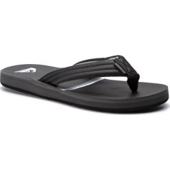 Japonki QUIKSILVER - AQYL100809 Xksk. Czarne klapki męskie marki Quiksilver, bez wzorów, ze skóry ekologicznej. Za 129,00 zł.
