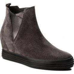 Botki GABOR - 72.671.39 Dark Grey. Szare botki damskie na obcasie marki Gabor, z materiału. W wyprzedaży za 359,00 zł.