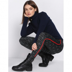 Szaro-Zielone Legginsy Particular Taste. Czarne legginsy marki Born2be, l. Za 39,99 zł.