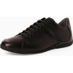 BOSS Athleisure - Męskie tenisówki ze skóry – Saturn_Lowp_lux4, czarny. Czarne trampki męskie BOSS Athleisure, bez wzorów, ze skóry, sportowe, bez zapięcia. Za 749,95 zł.