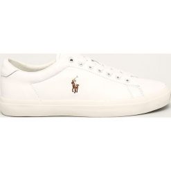 Polo Ralph Lauren - Buty skórzane. Białe sneakersy męskie Polo Ralph Lauren, ze skóry, na sznurówki. Za 429,90 zł.
