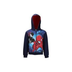 Bluza rozpinana chłopięca Spiderman. Czarne bluzy chłopięce rozpinane TXM, z motywem z bajki. Za 49,99 zł.