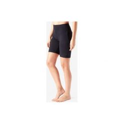 Spodenki Regular Gym & Pilates FIT+500 damskie. Czarne szorty damskie DOMYOS, xs, bez wzorów, z elastanu. Za 24,99 zł.