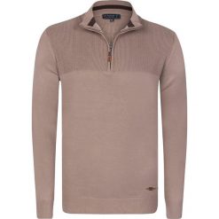 Golfy męskie: Sweter „Berwick” w kolorze szarobrązowym