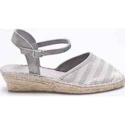 S. Oliver - Espadryle. Szare koturny damskie S.Oliver, bez wzorów, z gumy, bez obcasa, na obcasie. W wyprzedaży za 59,90 zł.