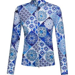 Bluza CHERVO PEG Niebieski|Print. Niebieskie bluzy damskie marki Chervo, z nadrukiem, z dzianiny, bez rękawów, bez kaptura. W wyprzedaży za 574,00 zł.