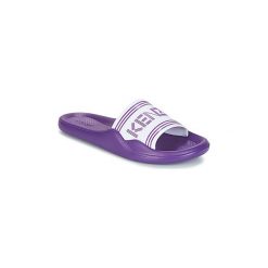 Klapki Kenzo POOL SANDAL. Fioletowe klapki damskie Kenzo, bez wzorów, bez obcasa. Za 204,50 zł.