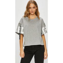 Trendyol - Top. Szare topy damskie marki Trendyol, l, z dzianiny, z okrągłym kołnierzem. W wyprzedaży za 39,90 zł.