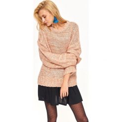 SWETER DAMSKI, MELANŻOWY. Brązowe swetry klasyczne damskie marki TROLL, na zimę, l, z dzianiny. W wyprzedaży za 39,99 zł.