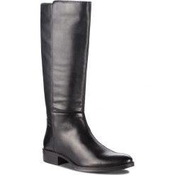 Oficerki GEOX - D Laceyin A D84BFA 05443 C9999 Black. Czarne kozaki damskie Geox, ze skóry ekologicznej, bez obcasa, na obcasie, bez zapięcia. W wyprzedaży za 289,00 zł.