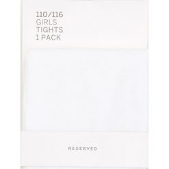 Gładkie rajstopy z mikrofibry - Biały. Białe rajstopy damskie Reserved, bez wzorów. Za 19,99 zł.