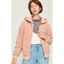 Pluszowa bluza z kapturem - Różowy. Czerwone bluzy z kapturem damskie marki Sinsay, l. Za 99,99 zł.